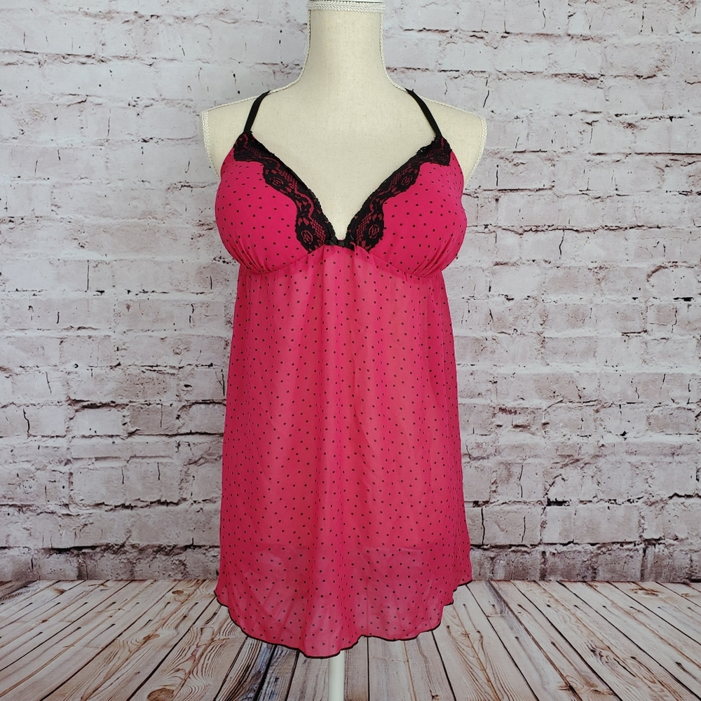 Gilligan & O'Malley Pink Polka-Dot Chemise